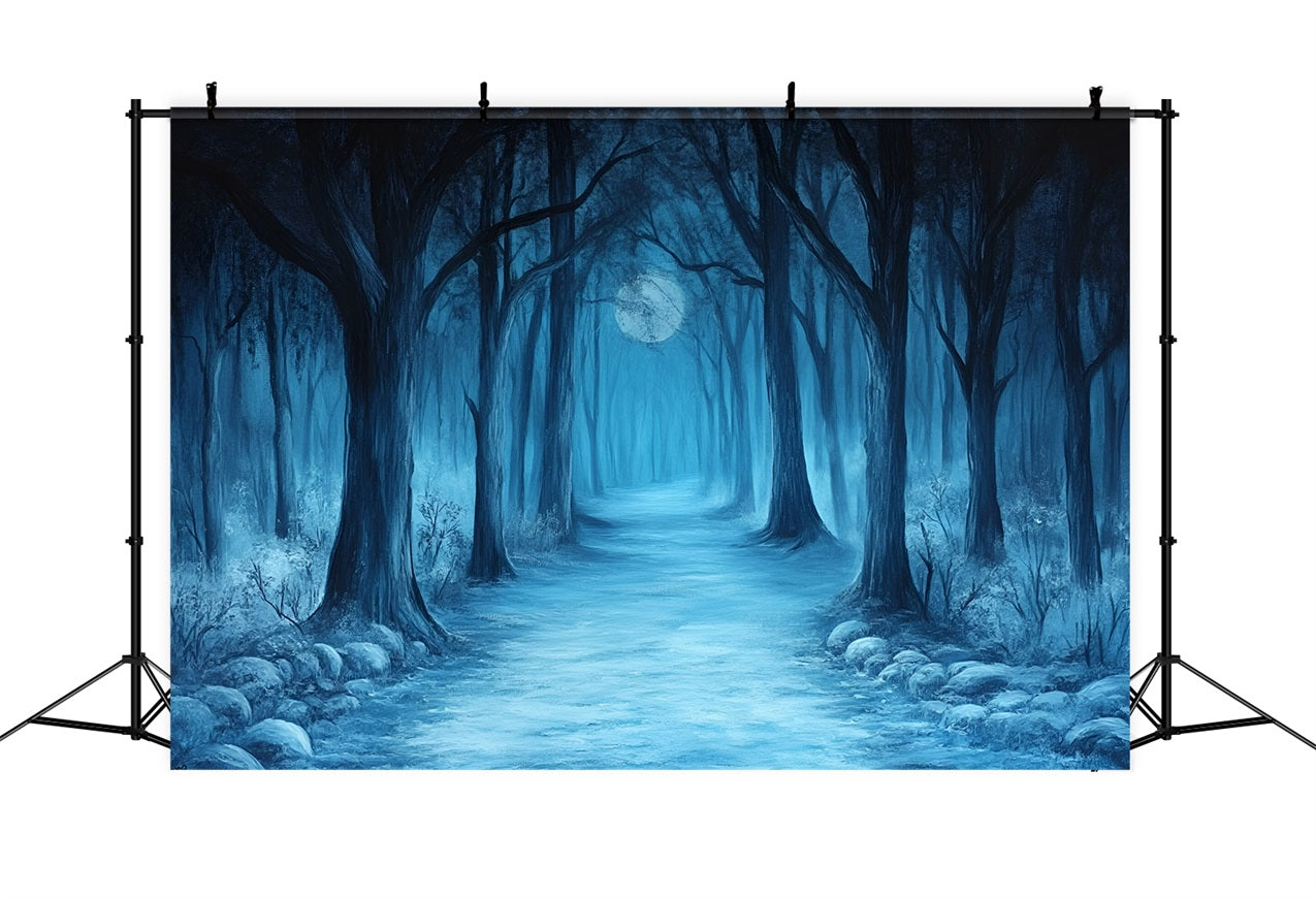 Woodland Backdrops Midnight Moonlit Forest Trail Backdrop UK CSH4-88