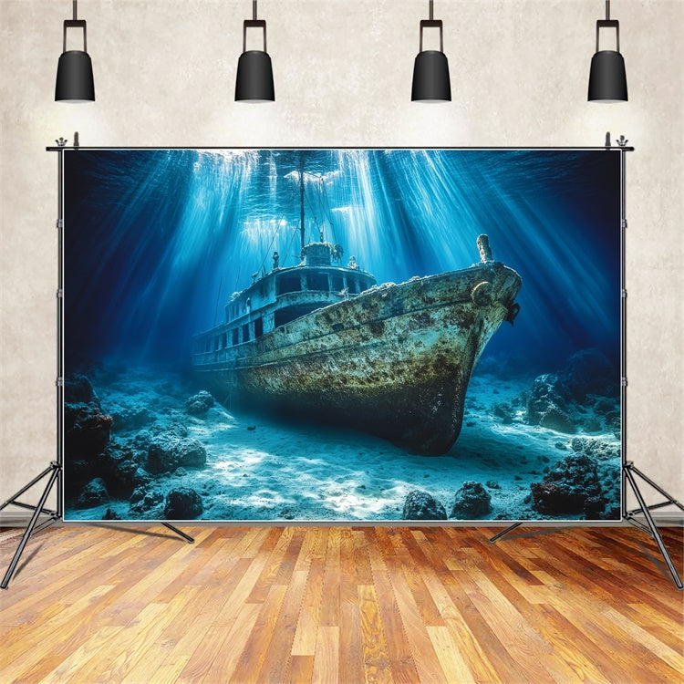 Underwater Backdrop Mystic Wreck Ocean Summer Backdrop UK CSH5-112