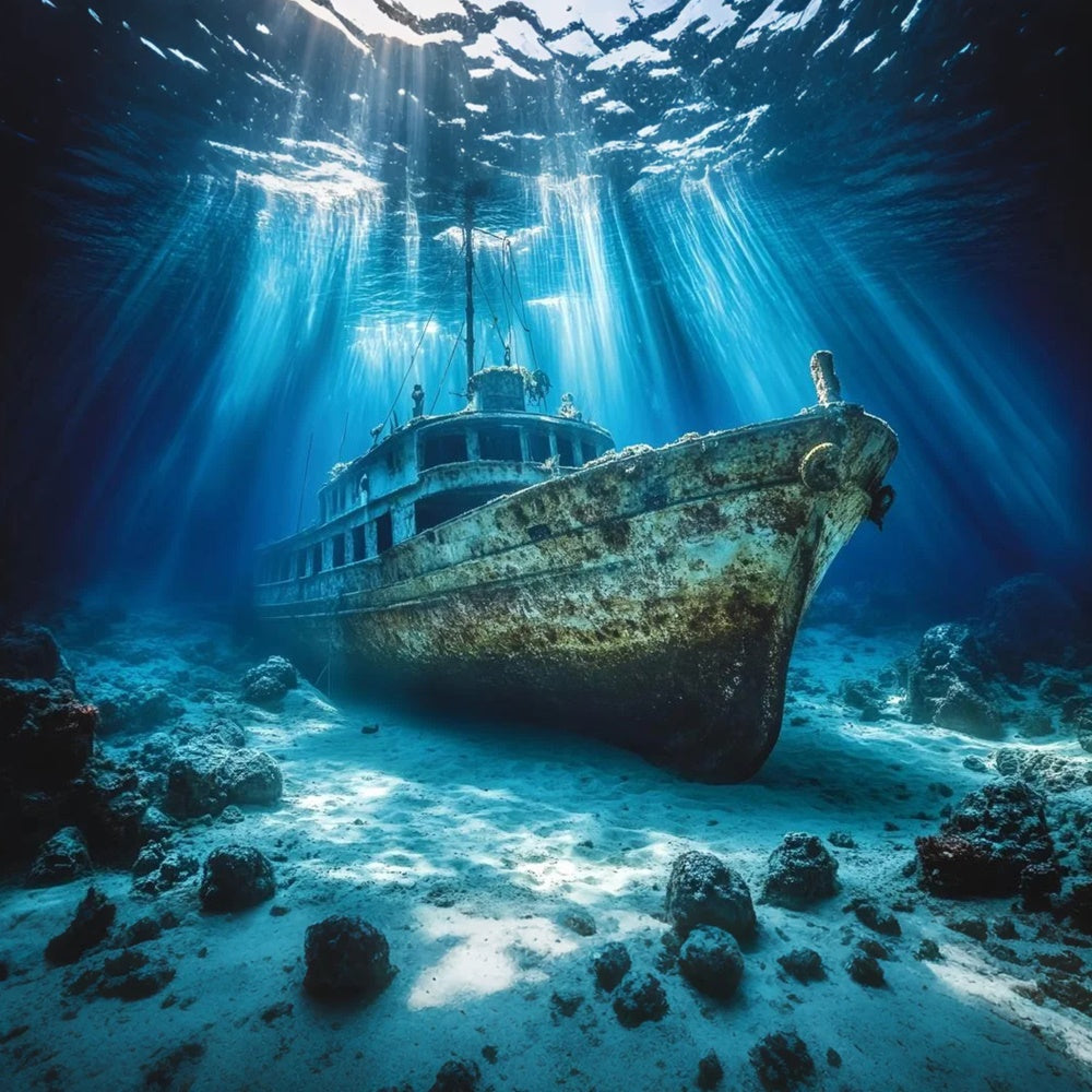 Underwater Backdrop Mystic Wreck Ocean Summer Backdrop UK CSH5-112