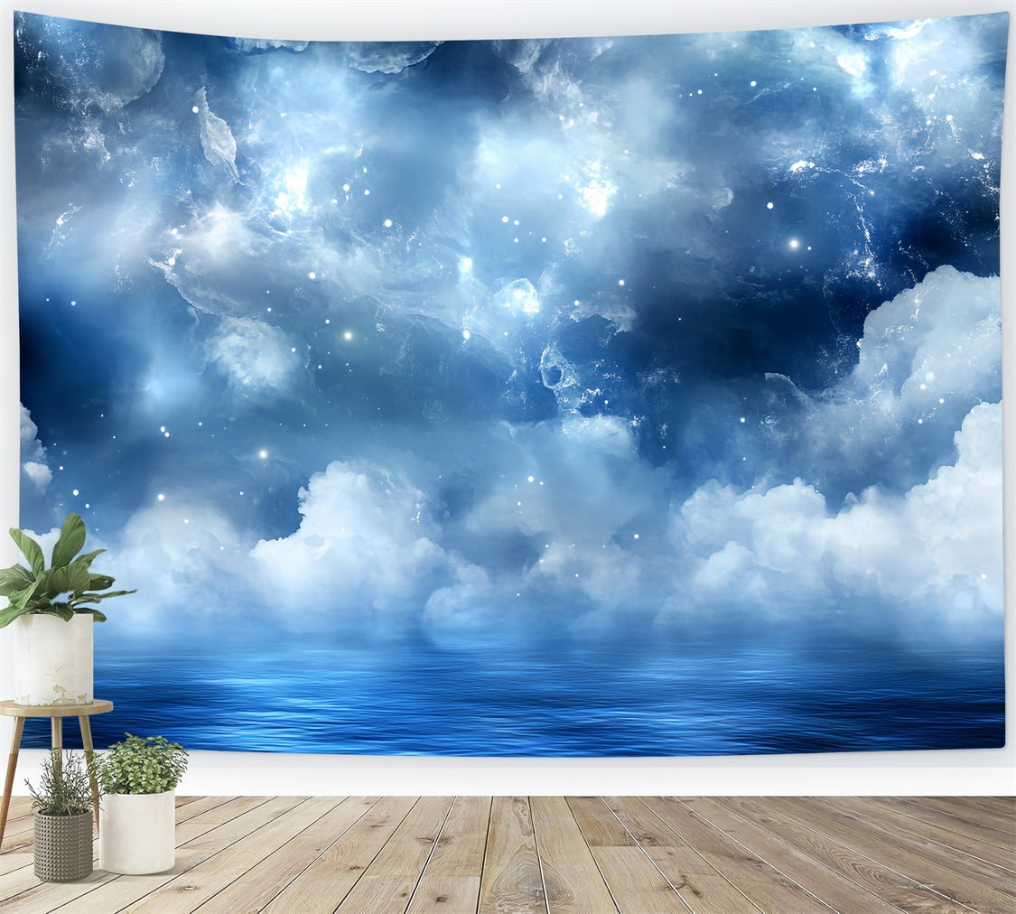 Summer Photo Backdrop Dreamy Sky Ocean Glow Backdrop UK CSH5-115