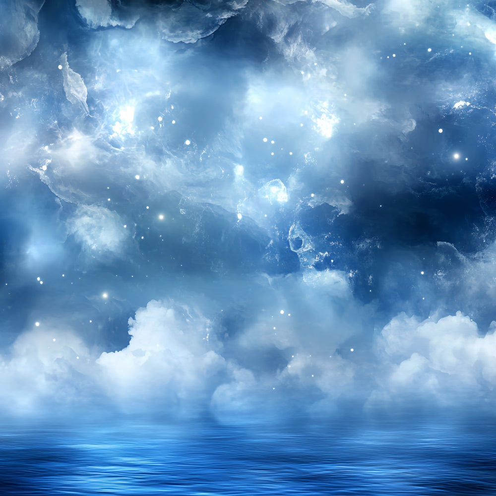 Summer Photo Backdrop Dreamy Sky Ocean Glow Backdrop UK CSH5-115