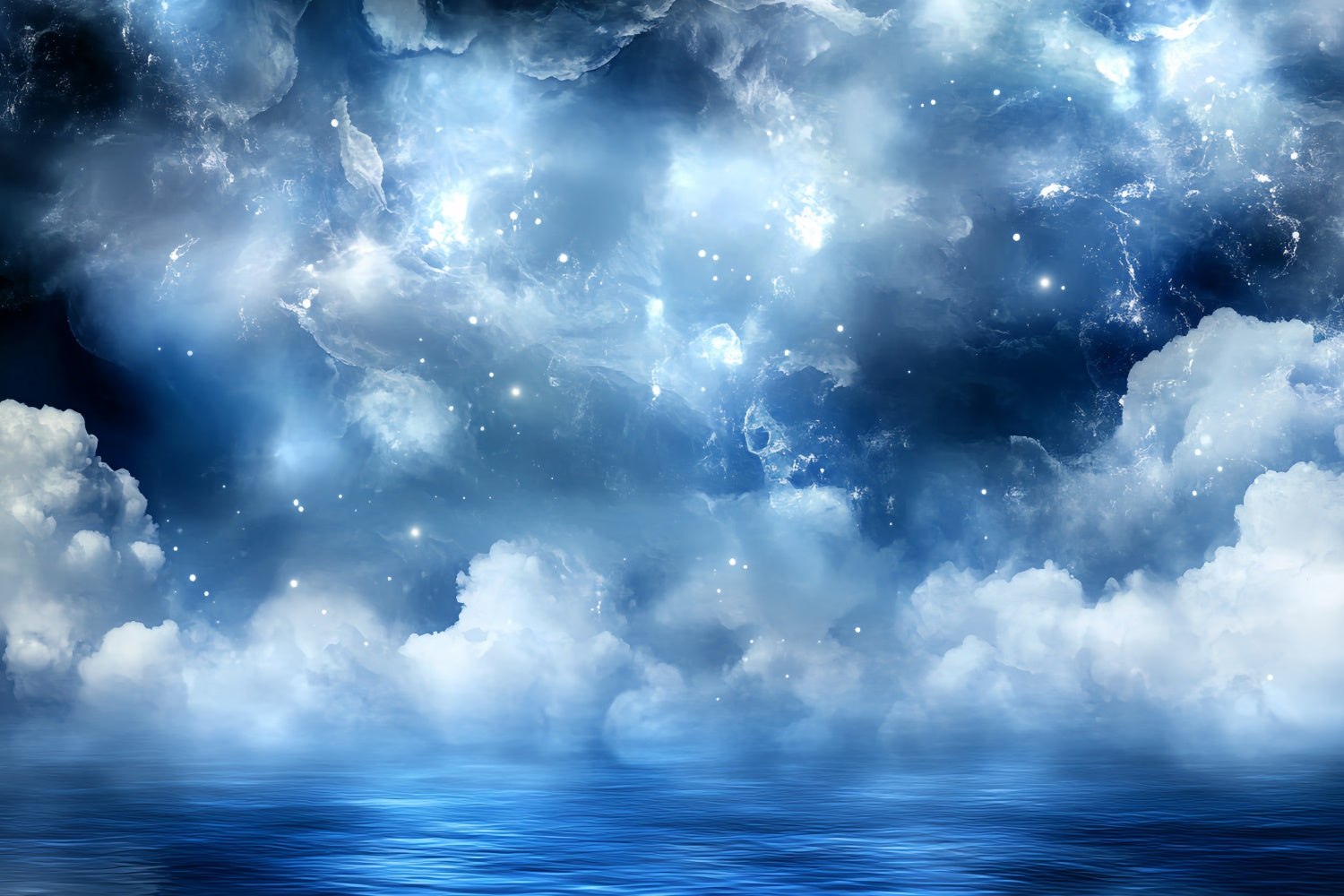 Summer Photo Backdrop Dreamy Sky Ocean Glow Backdrop UK CSH5-115