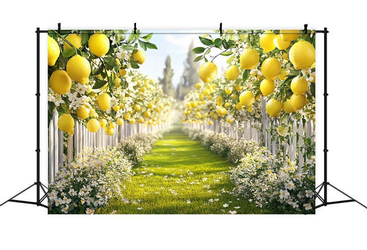Lemon Backdrop Sunny Lemon Path Summer Backdrop UK CSH5-125