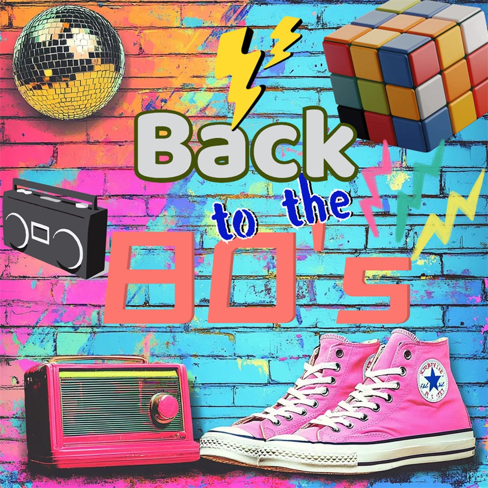 80s Backdrop Graffiti Style Retro Street Backdrop UK CSH5-13