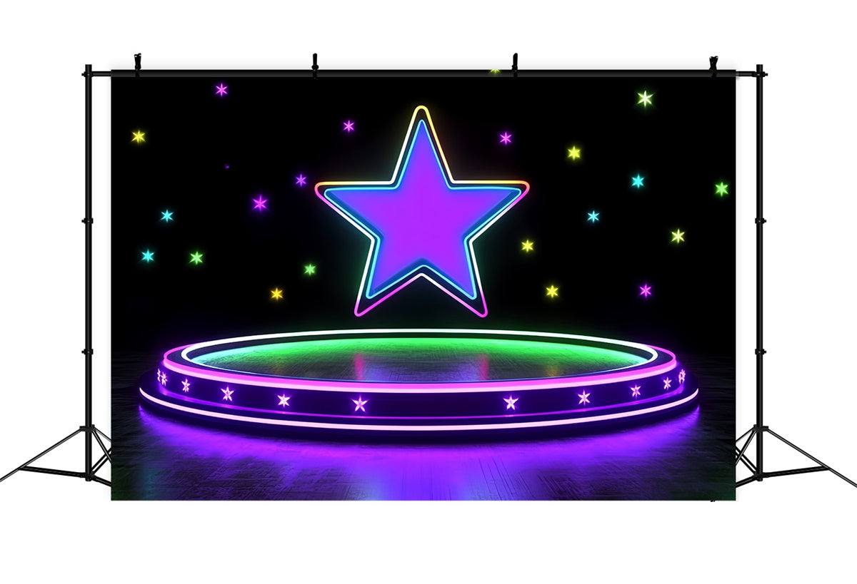 Stage Backdrops Vibrant Neon Starry Show Backdrop UK CSH5-163