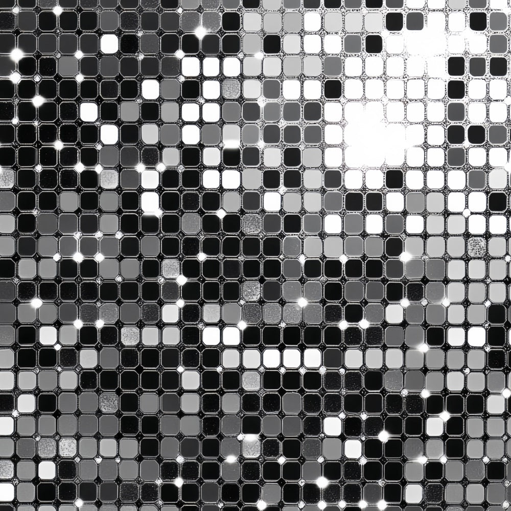 70s Photo Backdrop Vintage Mirror Disco Grid Backdrop UK CSH5-171