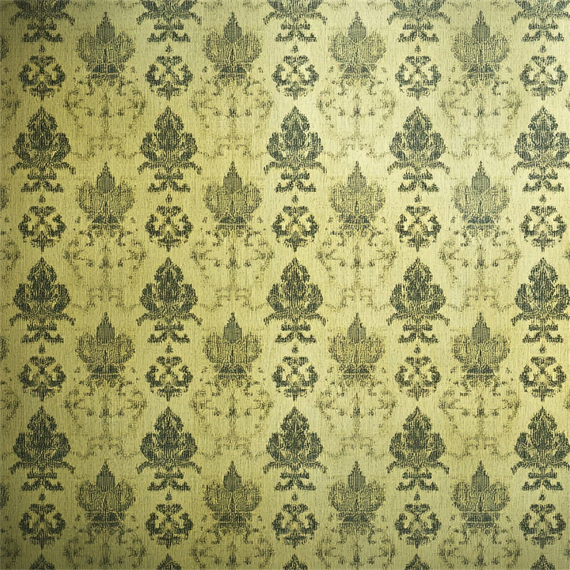 70s Photo Backdrop Faded Luxury Gold Damask Backdrop UK CSH5-178