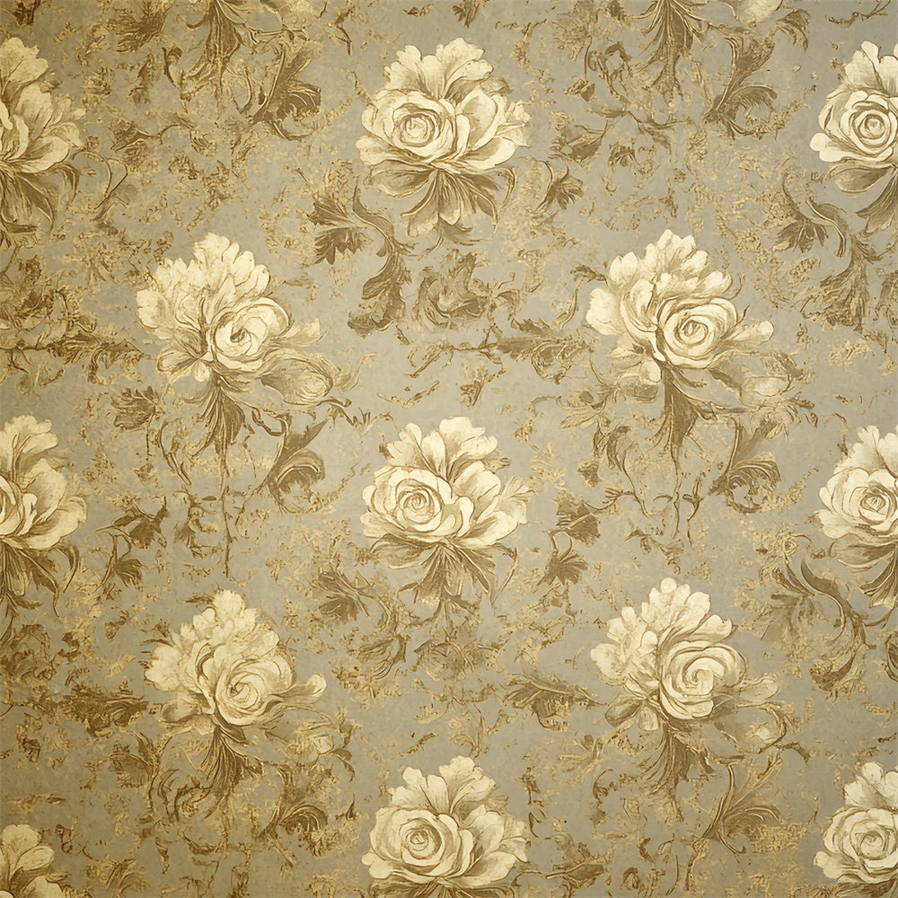 70s Backdrop Elegant Rose Pattern Vintage Backdrop UK CSH5-179