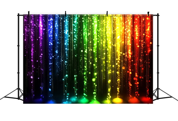 80s Backdrop Rainbow Sparkle Neon Vintage Backdrop UK CSH5-187
