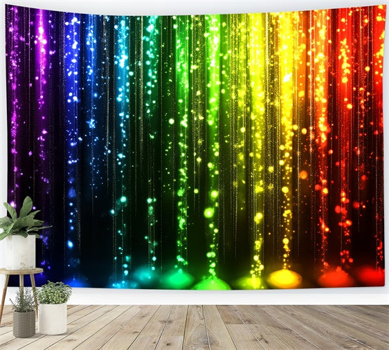 80s Backdrop Rainbow Sparkle Neon Vintage Backdrop UK CSH5-187