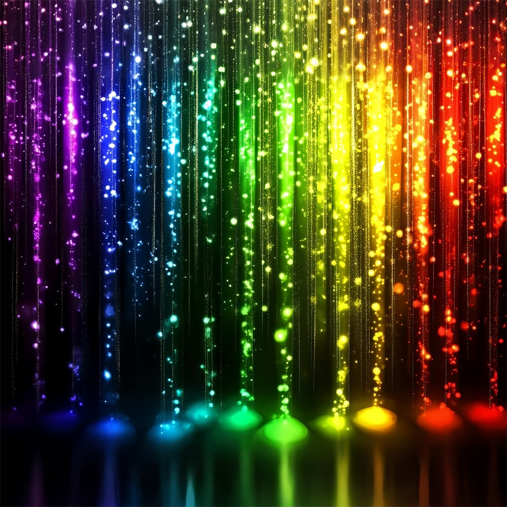 80s Backdrop Rainbow Sparkle Neon Vintage Backdrop UK CSH5-187