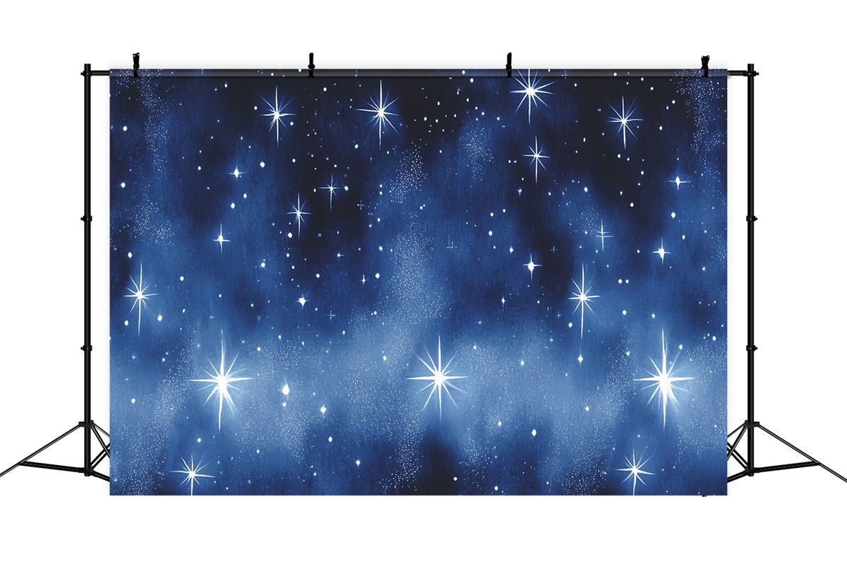 90s Photo Backdrop Shimmering Midnight Stars Backdrop UK CSH5-192