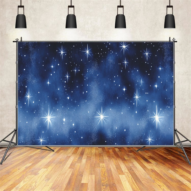90s Photo Backdrop Shimmering Midnight Stars Backdrop UK CSH5-192