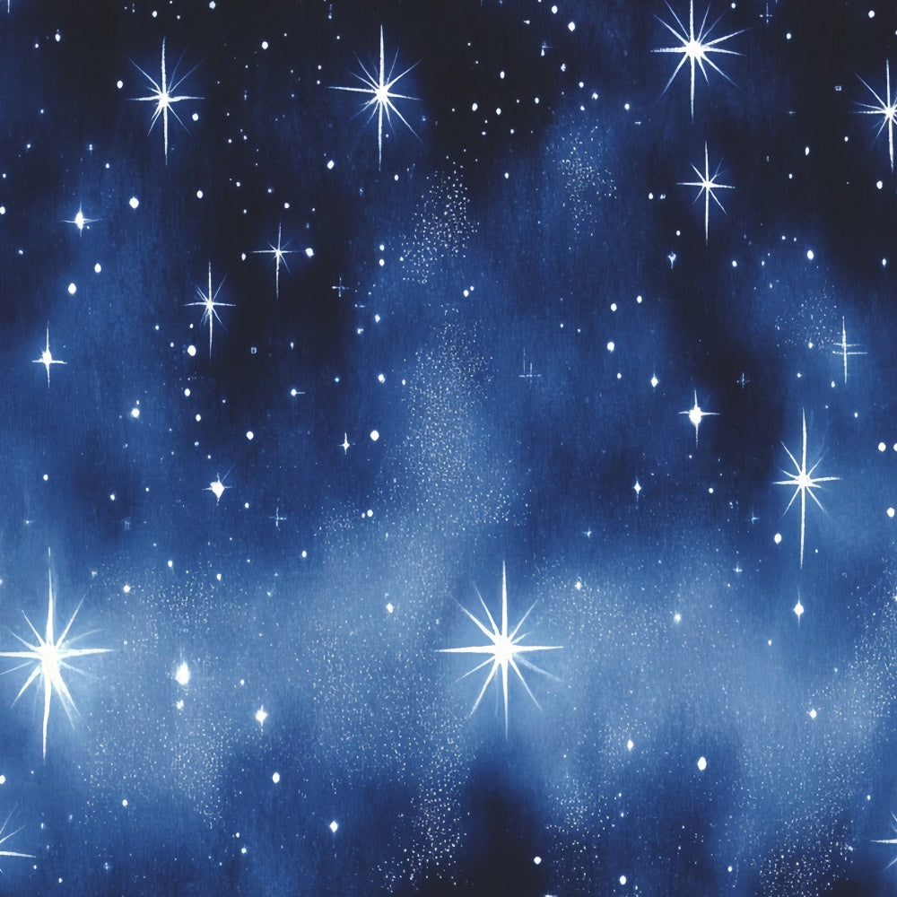 90s Photo Backdrop Shimmering Midnight Stars Backdrop UK CSH5-192