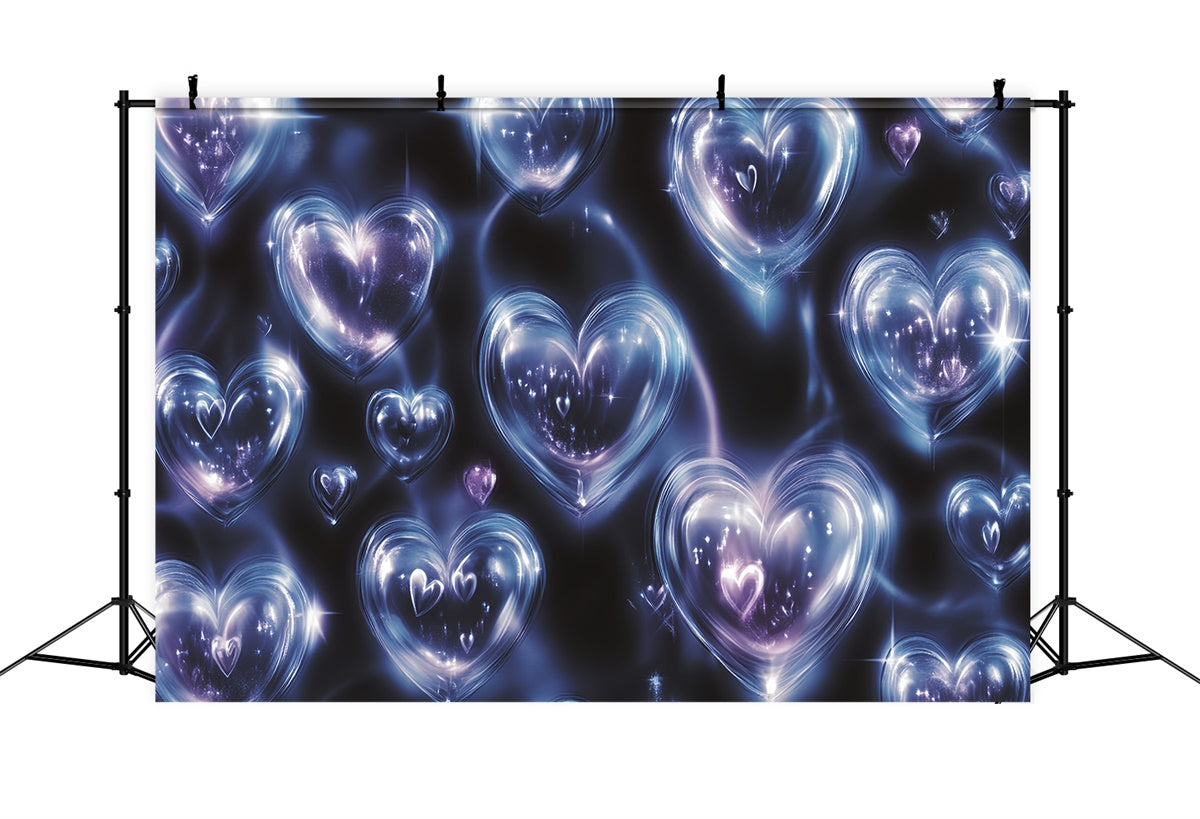 90s Photo Backdrop Dreamy Blue Heart Fantasy Backdrop UK CSH5-197