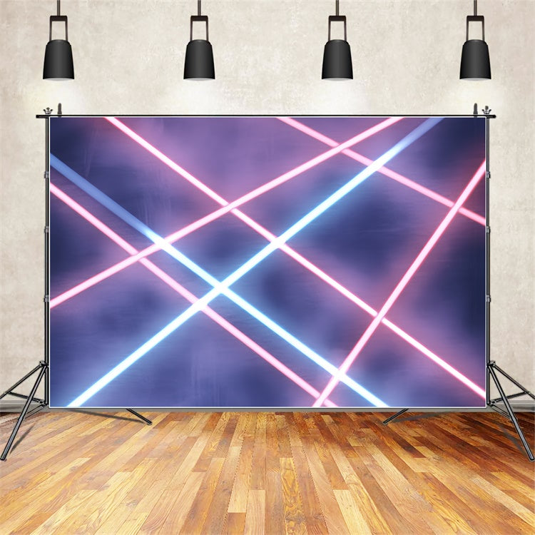 90's Photo Backdrop Neon Laser Light Ray Vintage Backdrops UK CSH5-200