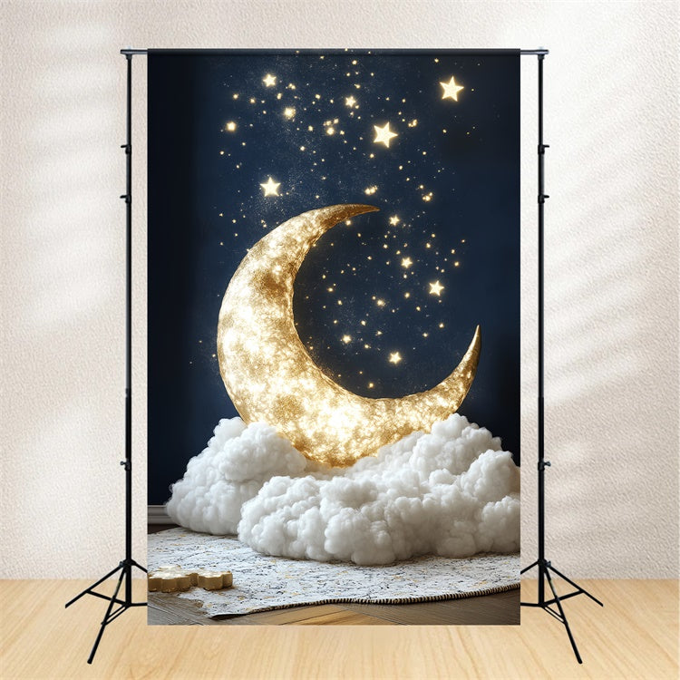 Moon and Stars Backdrop Night Sky Wonder Newborn Backdrop UK CSH5-257
