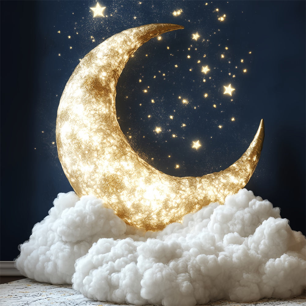 Moon and Stars Backdrop Night Sky Wonder Newborn Backdrop UK CSH5-257