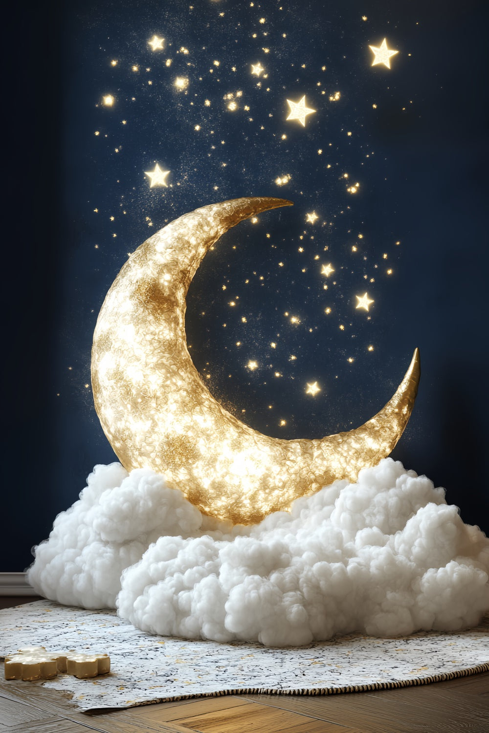 Moon and Stars Backdrop Night Sky Wonder Newborn Backdrop UK CSH5-257