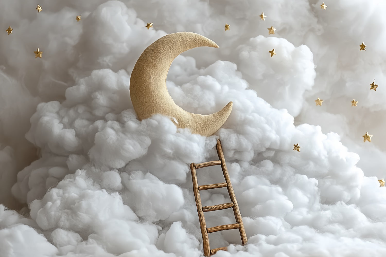 Moon and Stars Backdrop Golden Moon Climb Newborn Backdrop UK CSH5-261