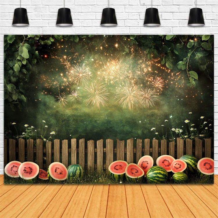 Fireworks Backdrop Watermelon Sparkle Garden Kids Backdrop UK CSH5-262