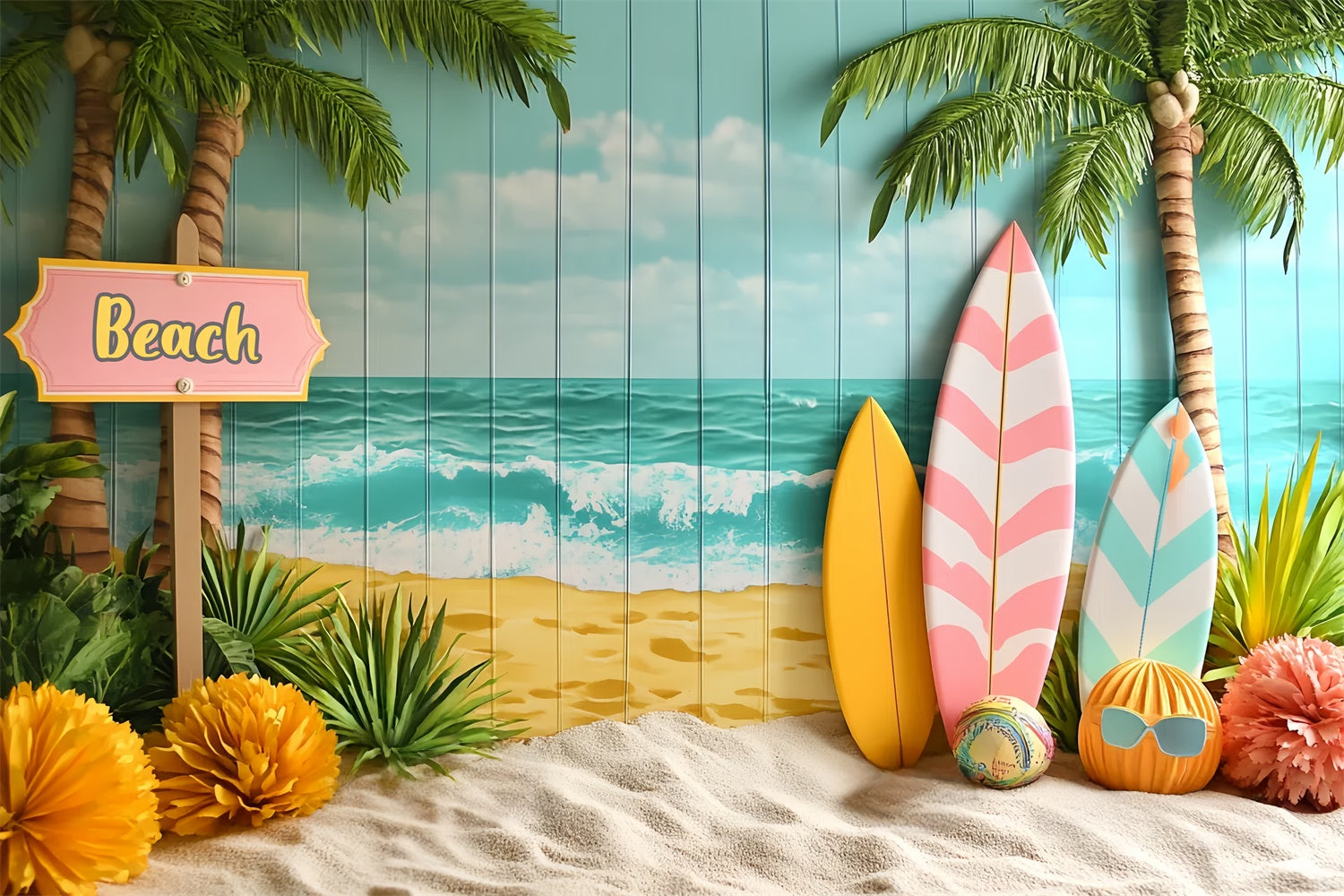 Photography Backdrops For Kids Sunny Sands Boards Backdrop UK CSH5-266