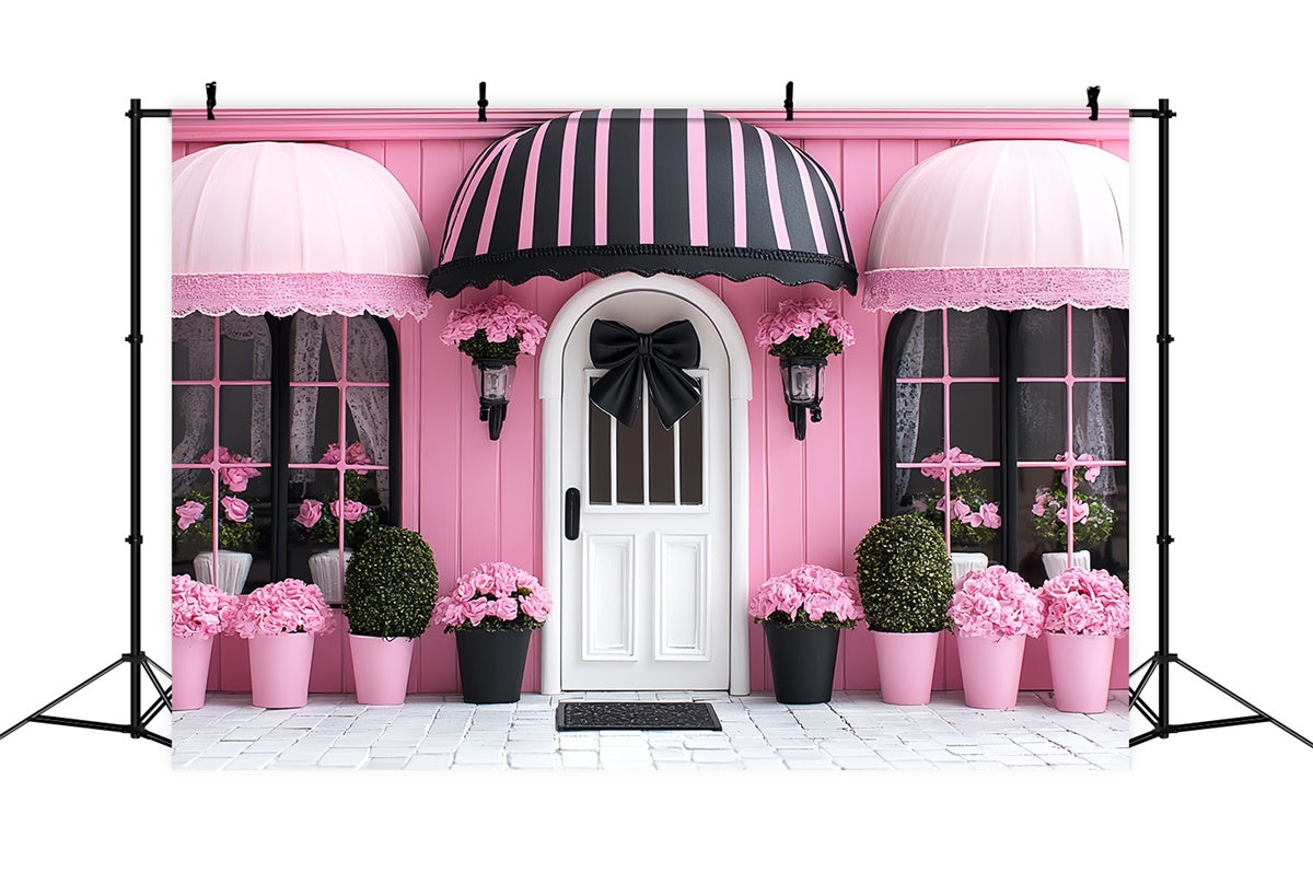Kids Photo Backdrop Pink Boutique Rose Window Backdrop UK CSH5-291