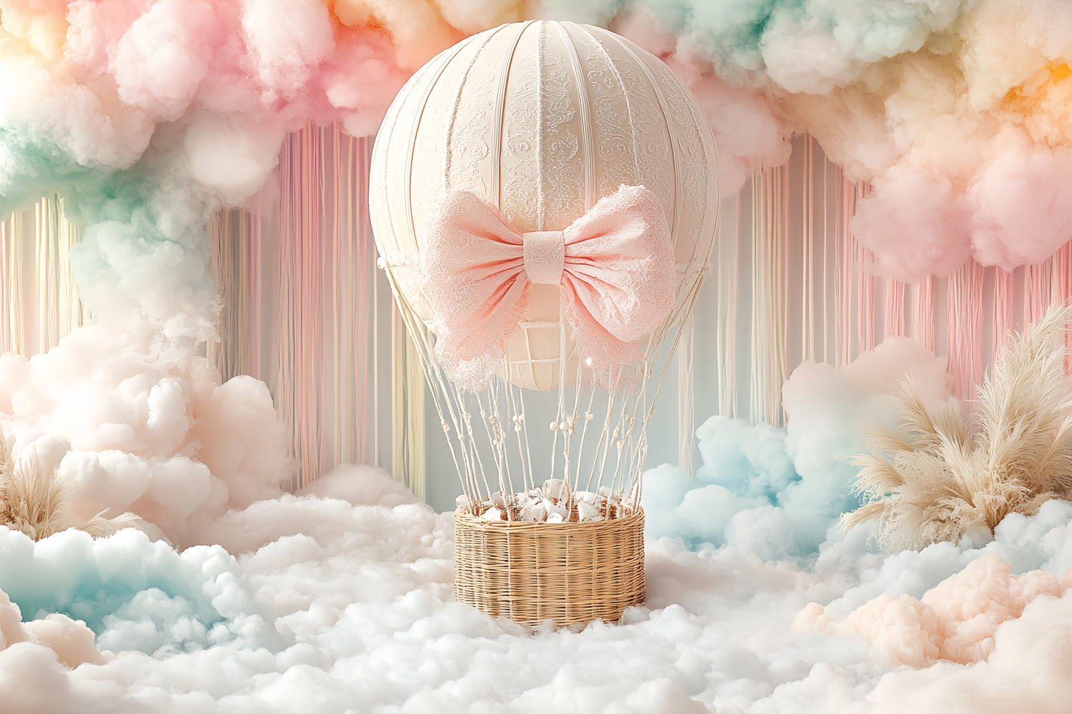 Newborn Backdrops Blush Cloud Balloon Ride Backdrop UK CSH5-297