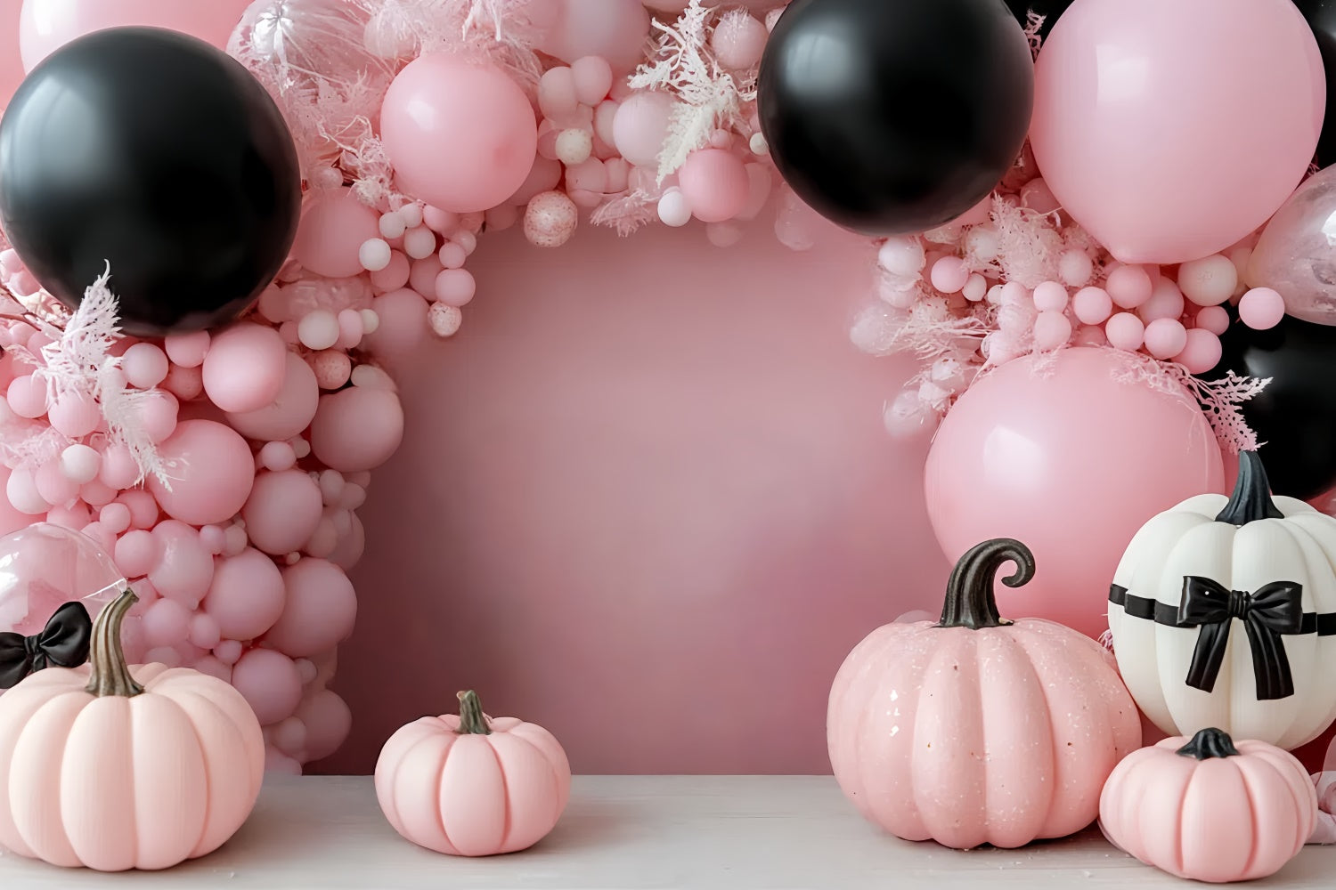 Kids Photo Backdrop Pink Pumpkin Halloween Backdrop UK CSH5-320