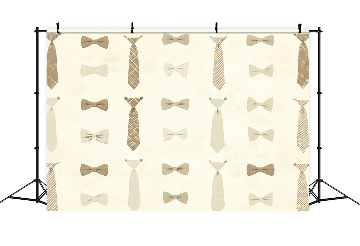 Backdrops For Father's Day Beige Tie Pattern Backdrop UK CSH5-35
