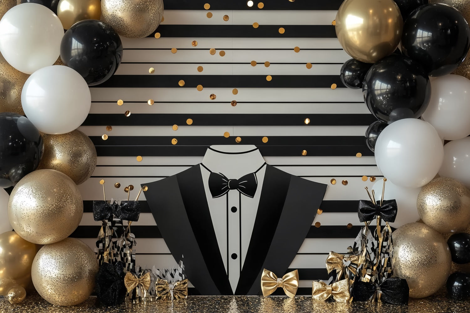 Fathers Day Backdrop Glamorous Tuxedo Balloon Backdrop UK CSH5-42