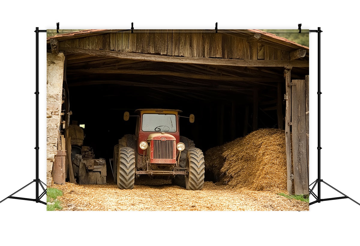 Happy Fathers Day Backdrop Country Barn Tractor Backdrop UK CSH5-44