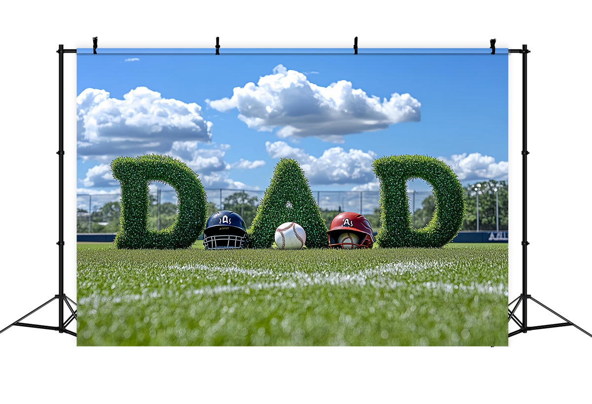Fathers Day Photo Backdrop Green Turf Baseball Backdrop UK CSH5-47