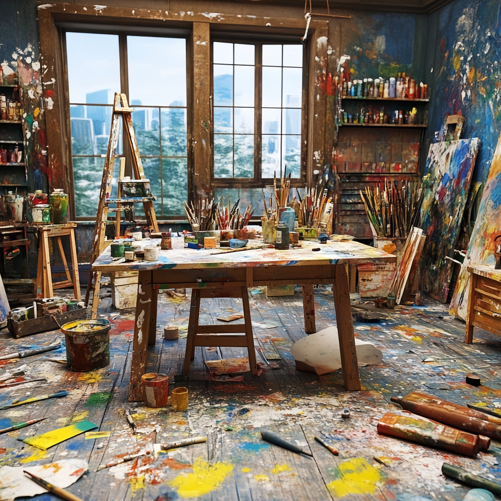 Backdrop Father's Day Artistic Paint Studio Backdrop UK CSH5-50