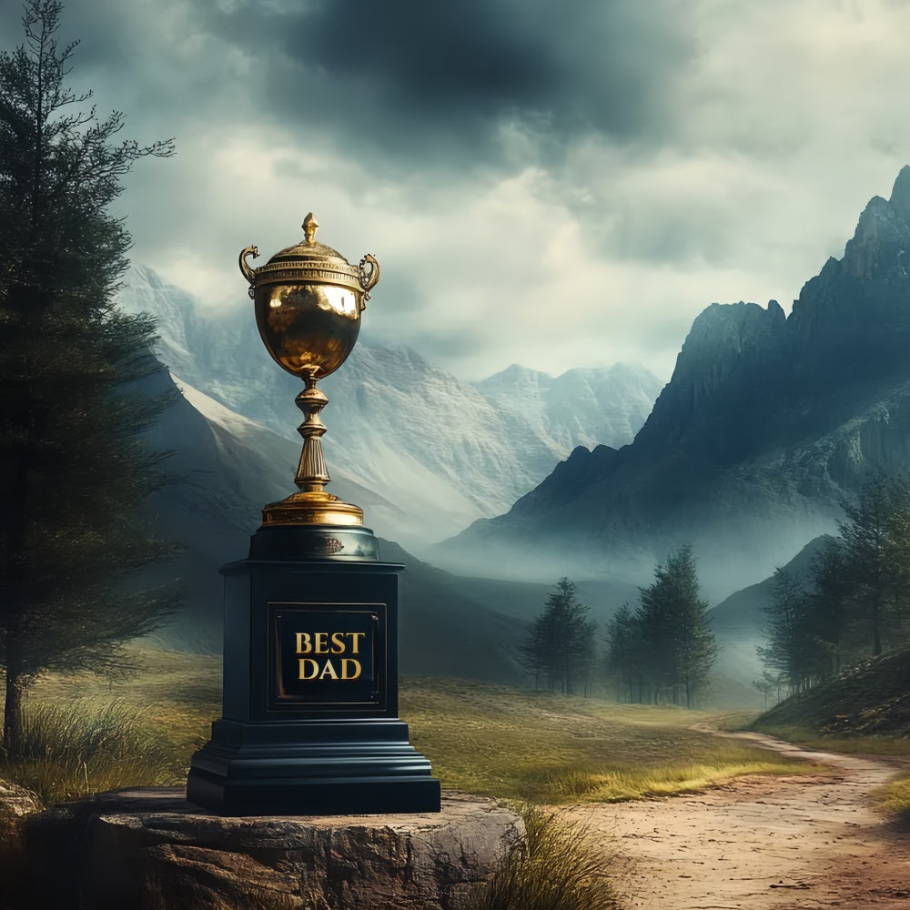 Fathers Day Backdrop Majestic Mountains Trophy Backdrop UK CSH5-51