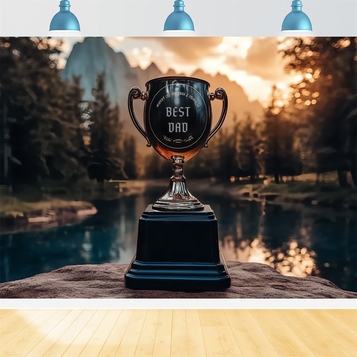 Father's Day Backdrop Lake Reflections Trophy Backdrop UK CSH5-53