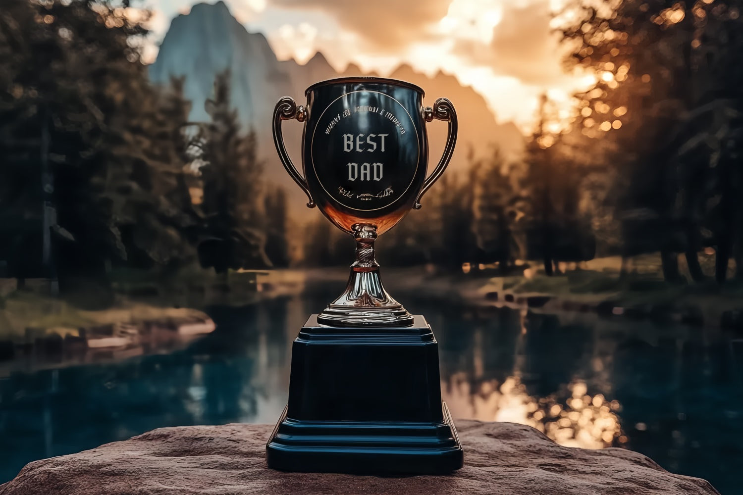 Father's Day Backdrop Lake Reflections Trophy Backdrop UK CSH5-53