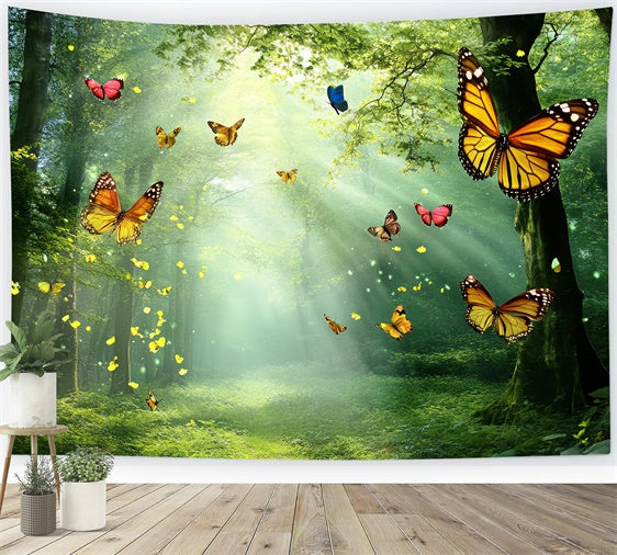Butterfly Backdrops Golden Light Forest Summer Backdrop UK CSH5-72