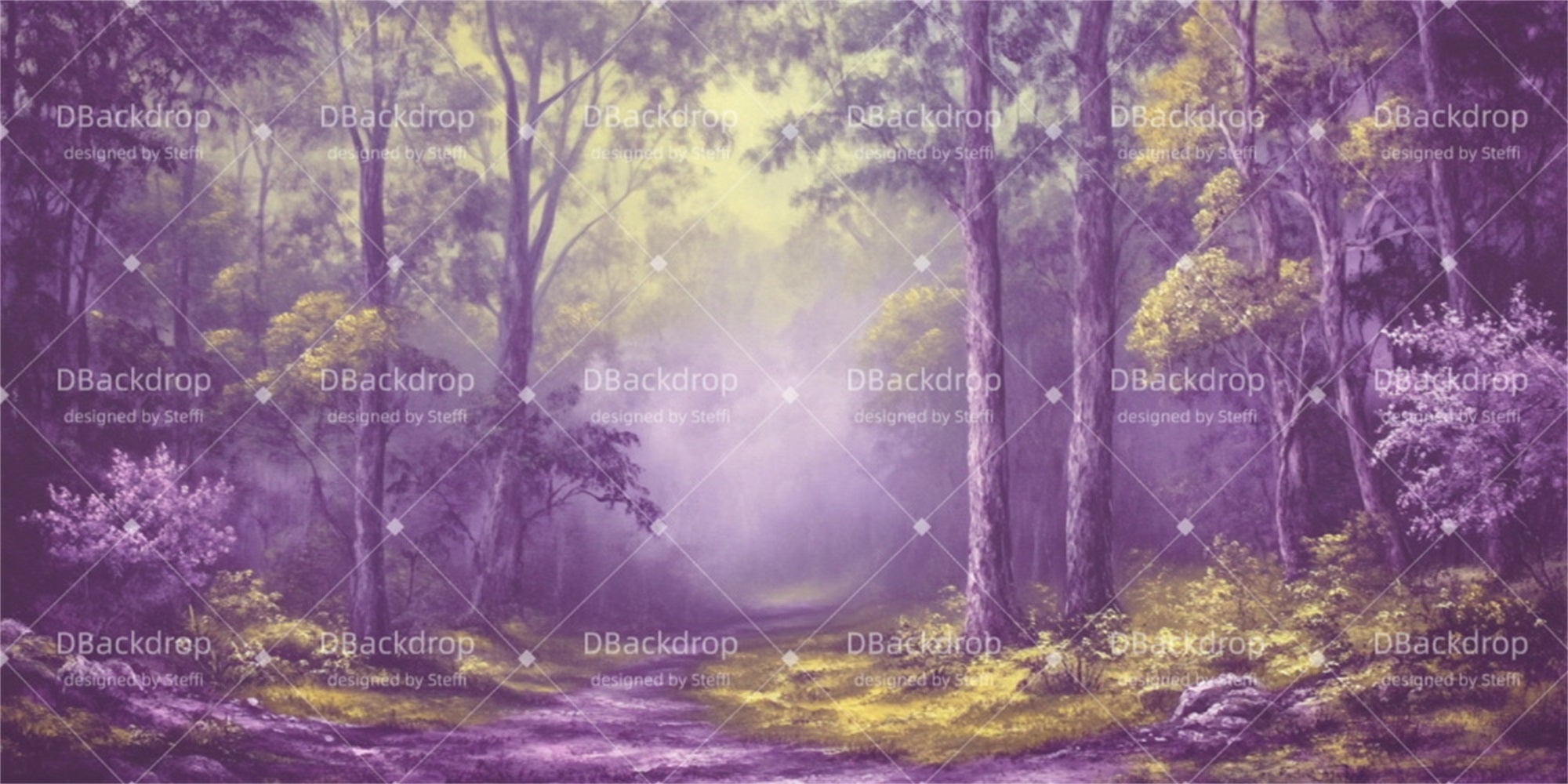 Theater Stage Backdrop Misty Rainforest School Dance Backdrop UK CSH510-T100