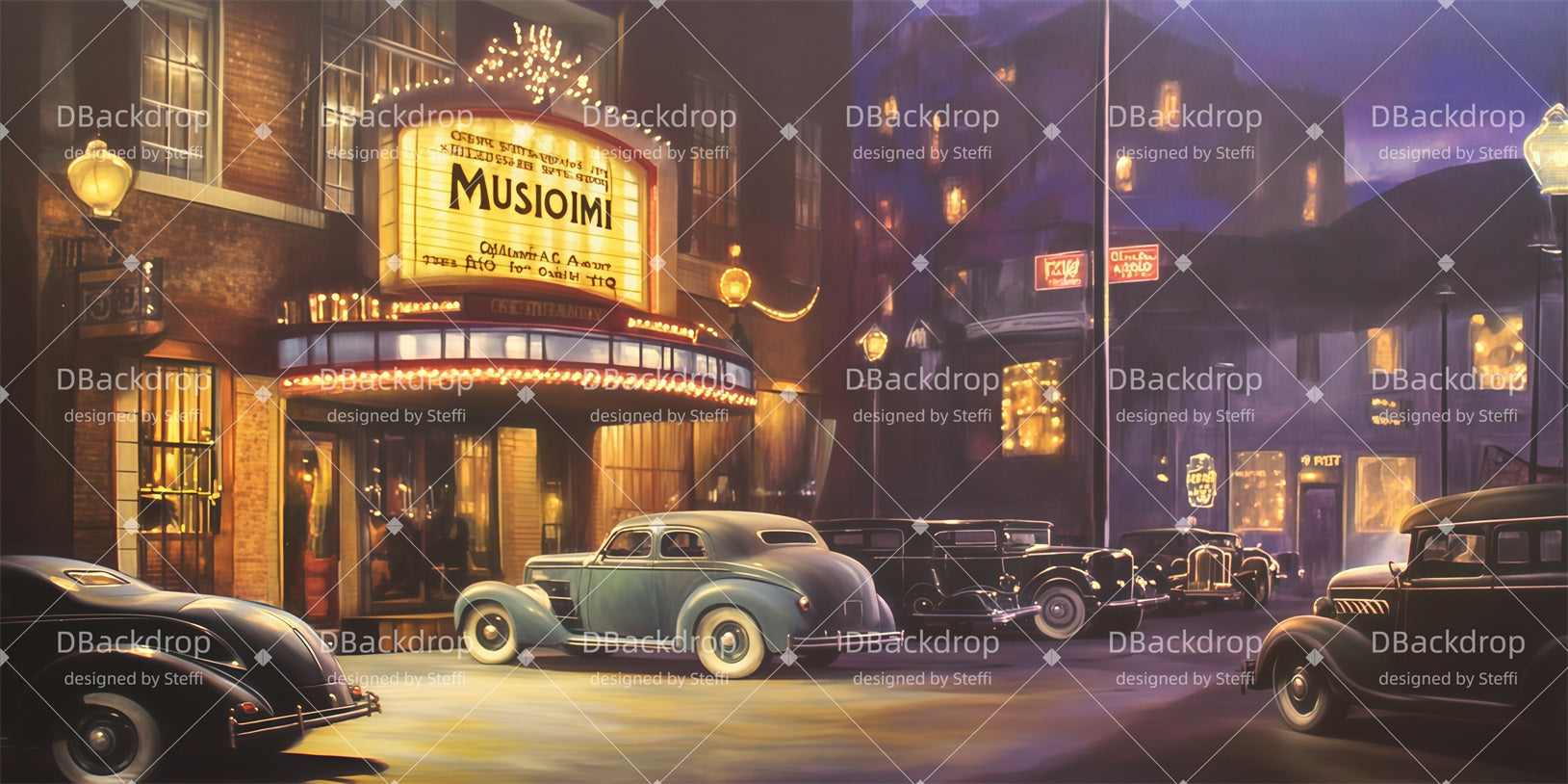 Broadway Stage Backdrop Old Theater Large Stage Backdrops UK CSH510-T36