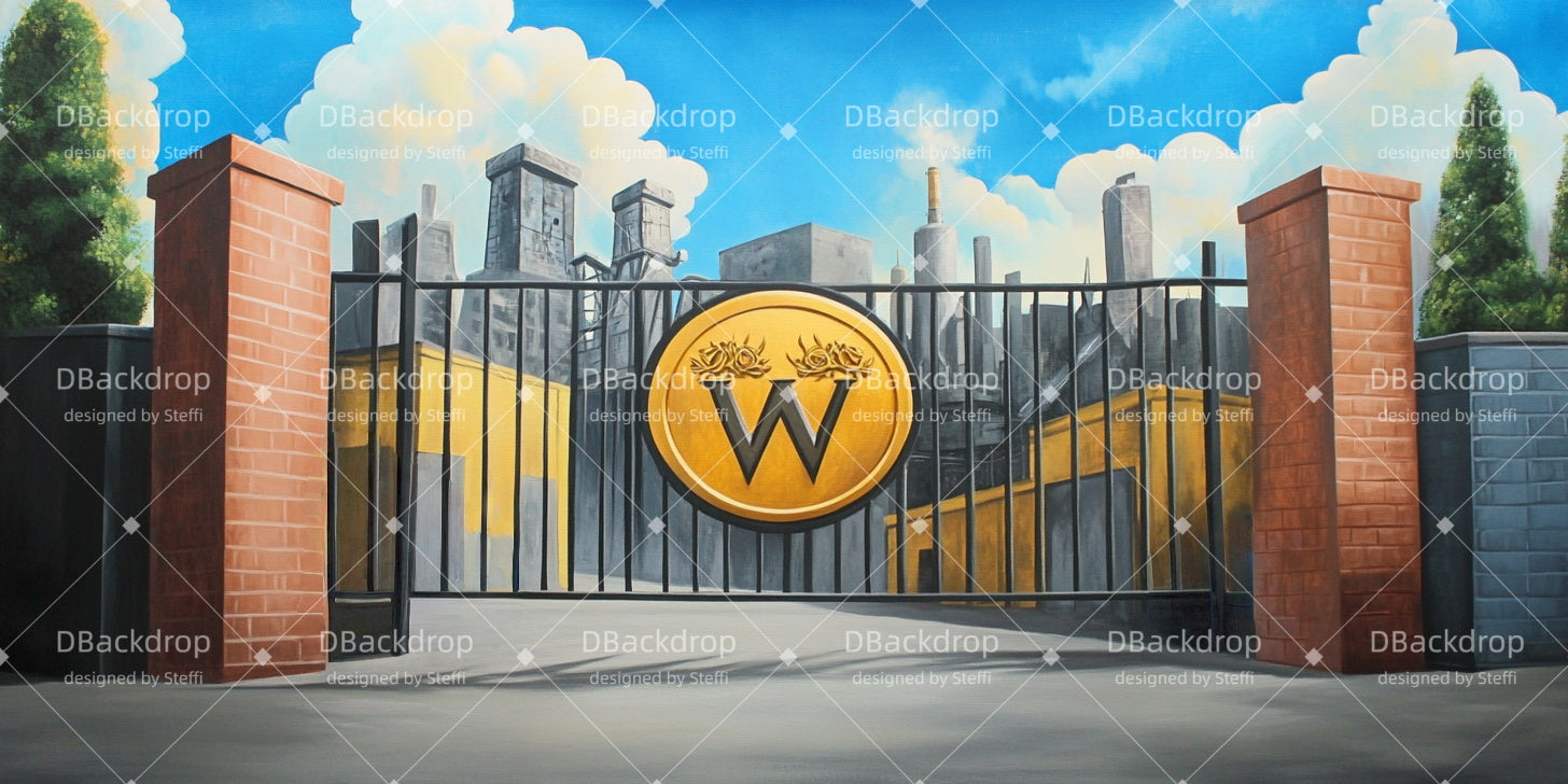 Theater Stage Backdrop Chocolate Factory Gate Performance Backdrops UK CSH510-T61