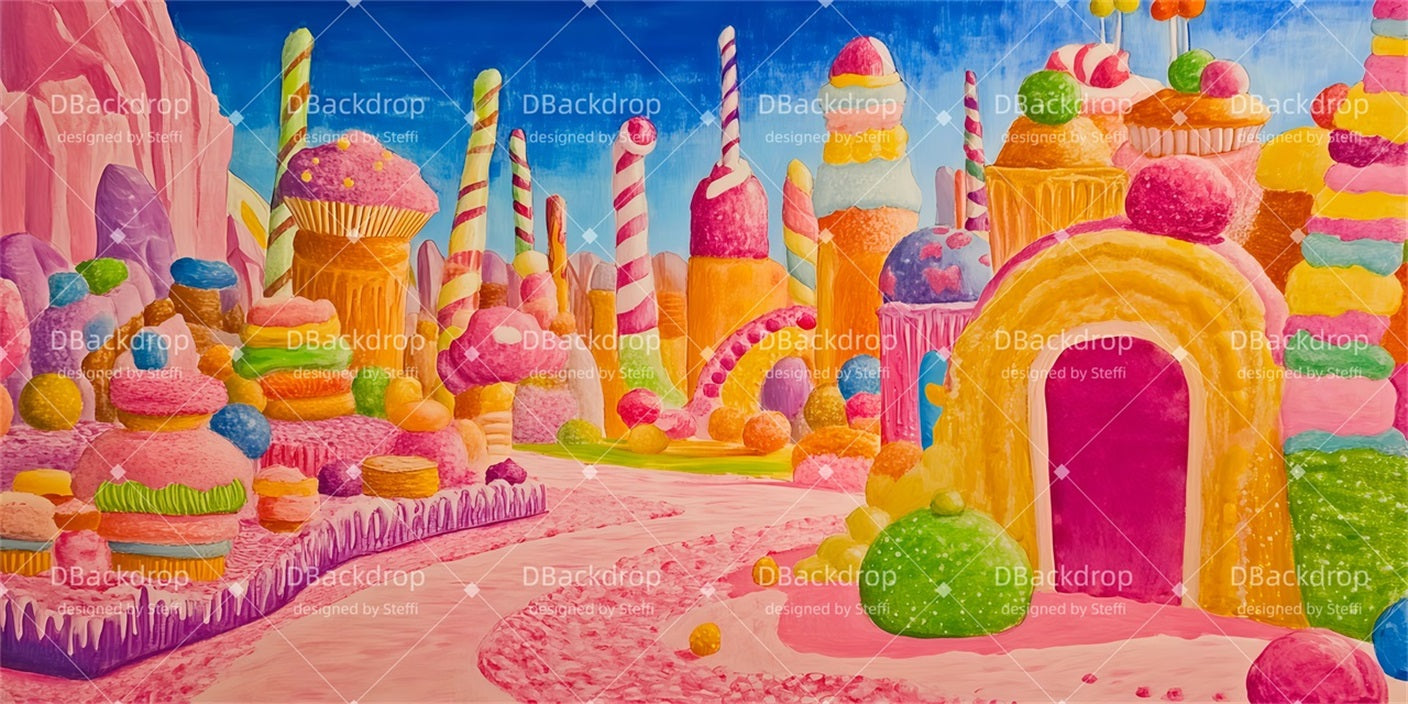 Dance Stage Backdrop Candy Land Performance Backdrops UK CSH510-T67