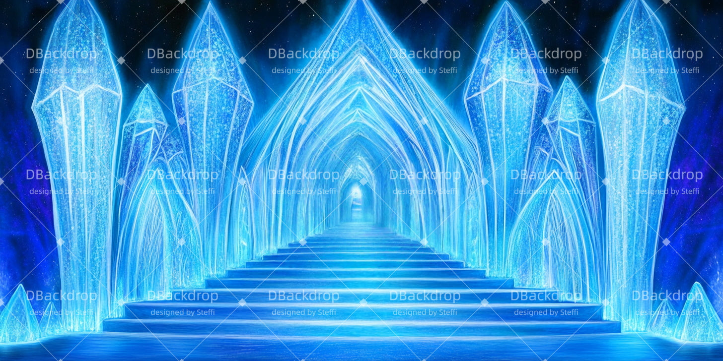 Church Stage Backdrops Ice Stairs Theater Backdrop UK CSH510-T95