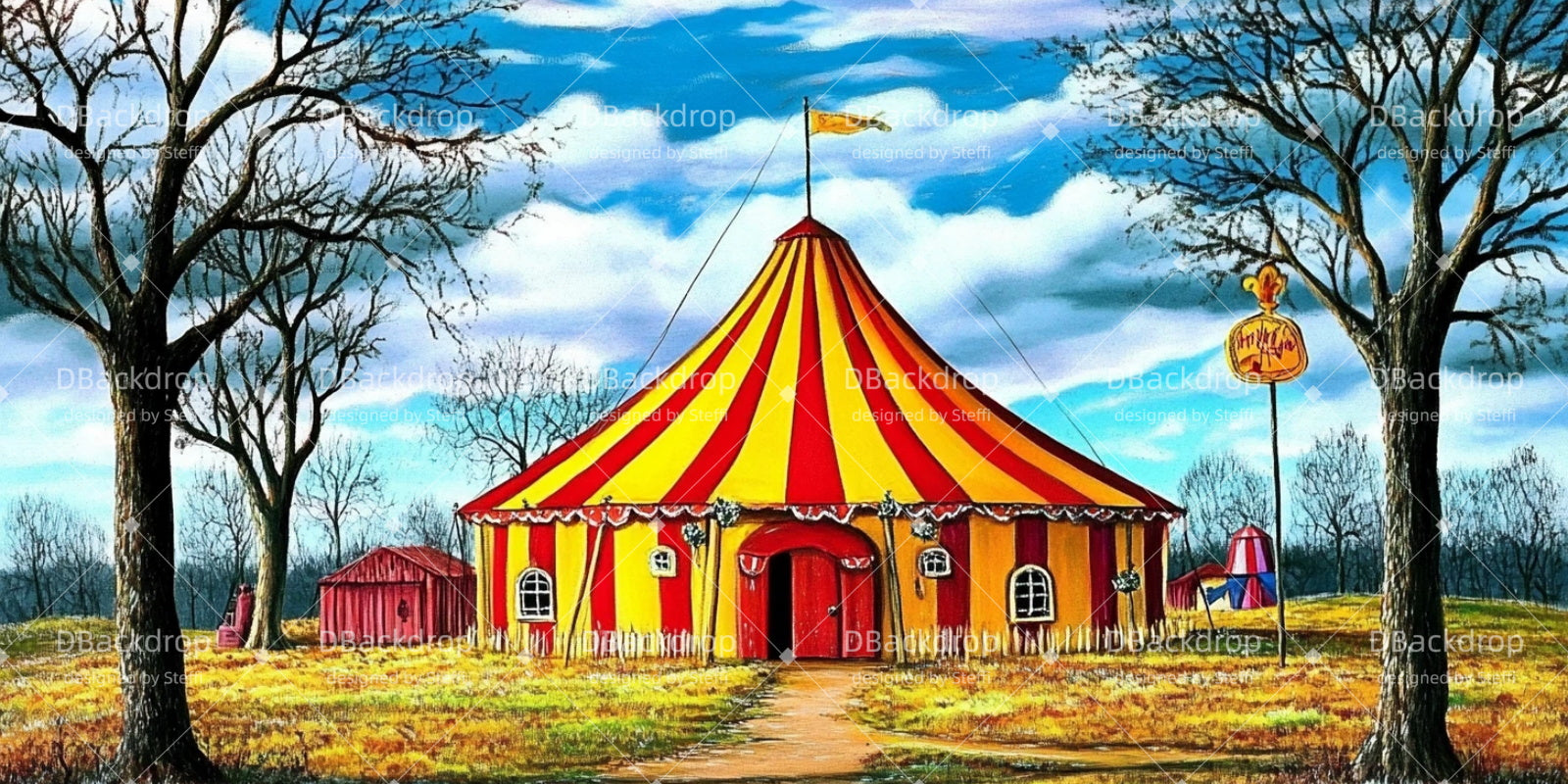 Performance Backdrops Circus Tent Circus Stage Backdrop UK CSH511-T19