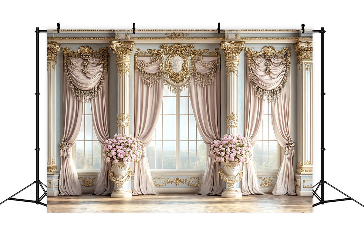 Vintage Photo Backdrops Pastel Regal Ballroom Rococo Backdrop UK CSH57-128