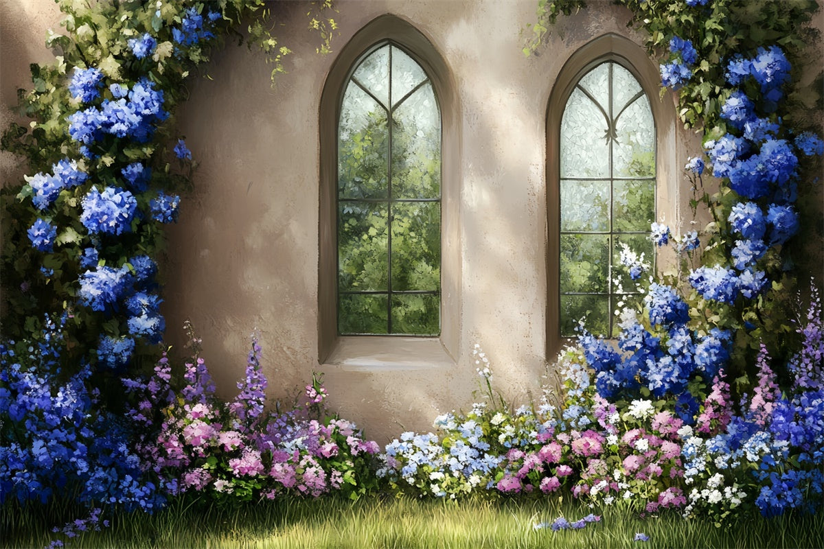 Vintage Wall Backdrop Blossom Arch Window Backdrop UK CSH57-130