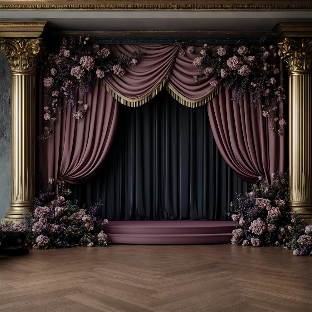 Victorian Backdrops Floral Elegant Stage Vintage Backdrop UK CSH57-132