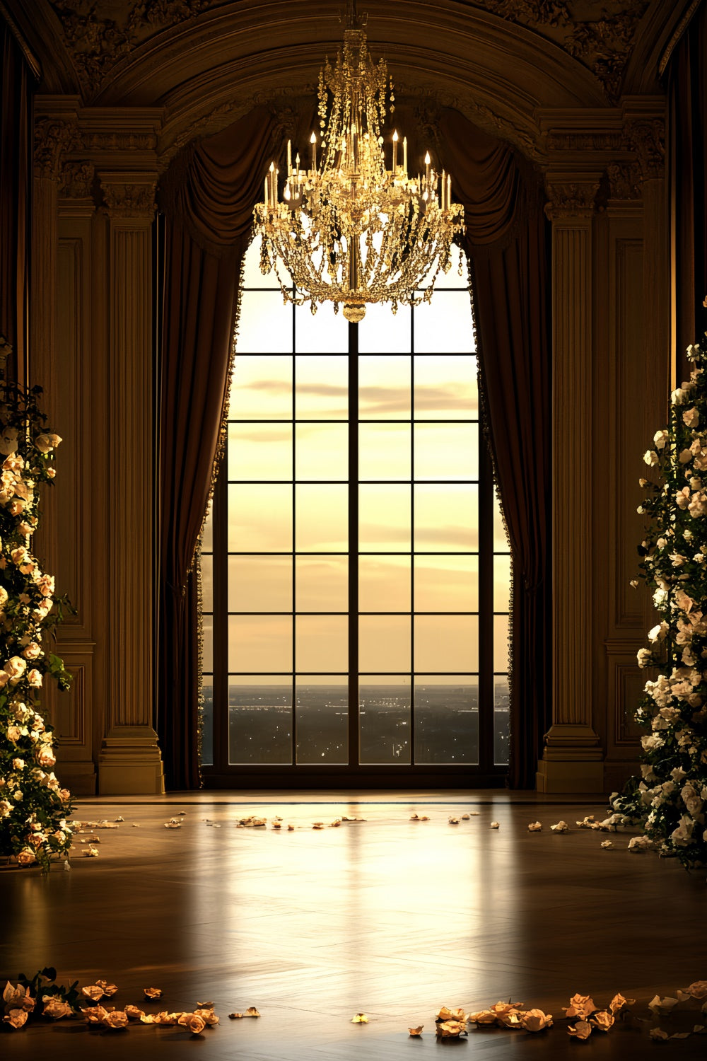 Vintage Photography Backdrops Opulent Rose Dusk Backdrop UK CSH57-135