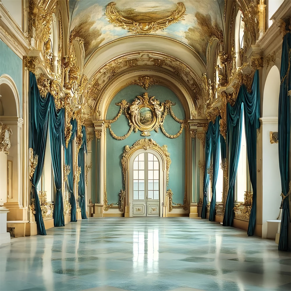 Vintage Photo Backdrops Baroque Sky Palace Backdrop UK CSH57-137