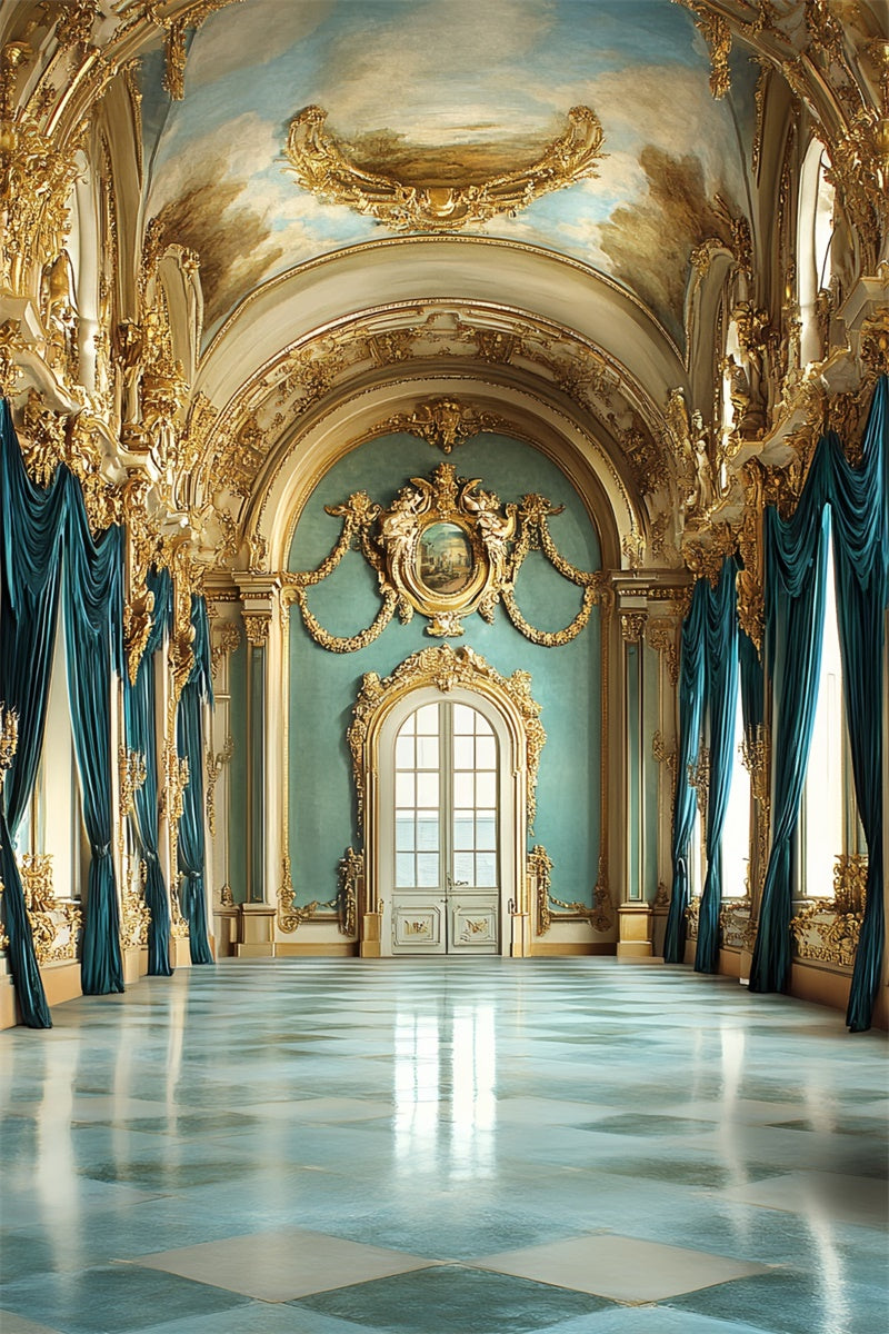 Vintage Photo Backdrops Baroque Sky Palace Backdrop UK CSH57-137